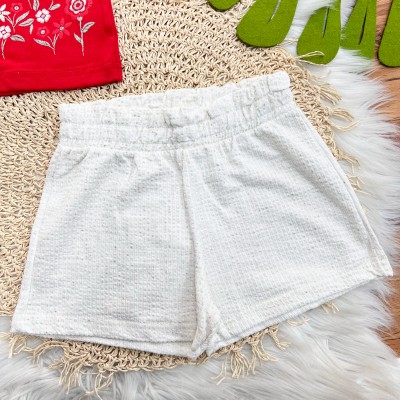 Conj. Regata Beutiful Flowers e Short em Linho - Vermelho